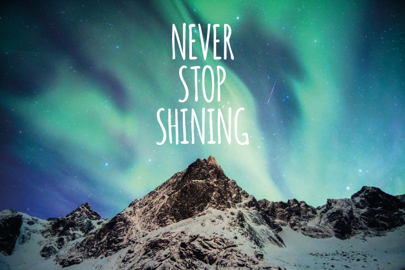Never stop shining custom rug - TenStickers