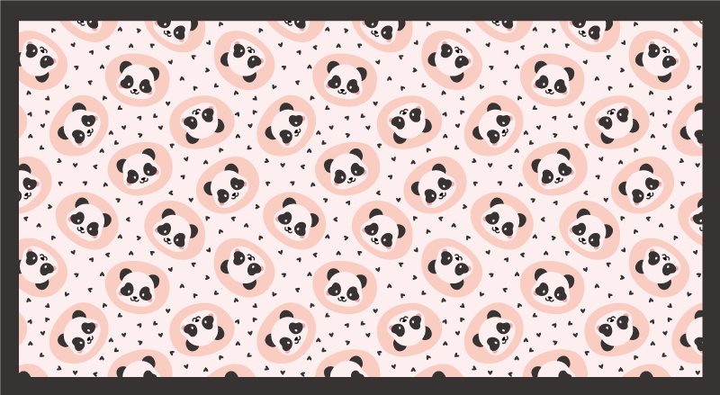 Panda face animal vinyl rug - TenStickers