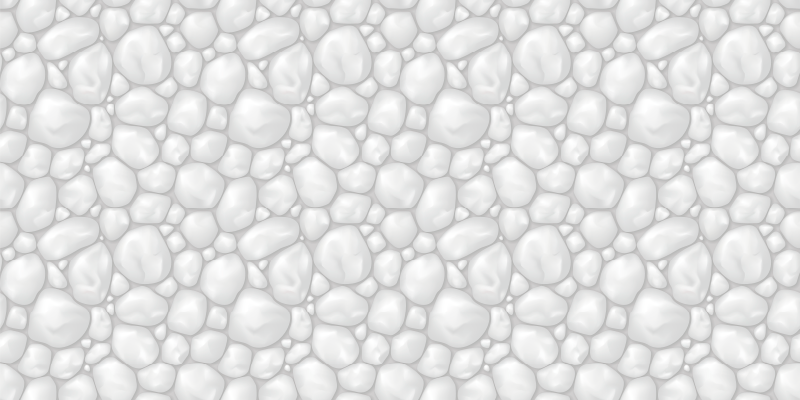 White stones mosaic floor tiles - TenStickers