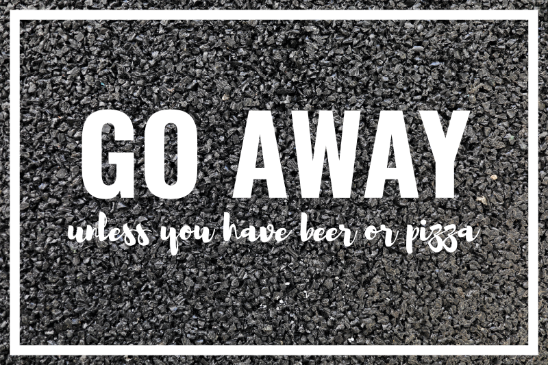 Go away unless entrance hall vinyl rug - TenStickers