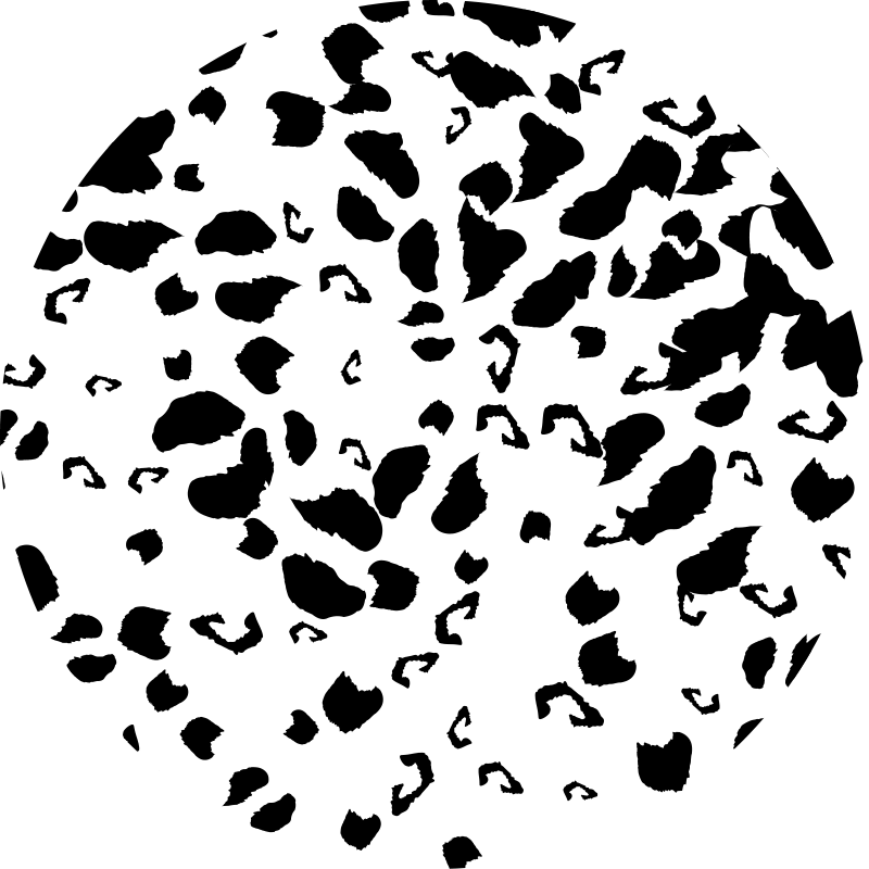 B&W leopard pattern  animal print vinyl rug - TenStickers
