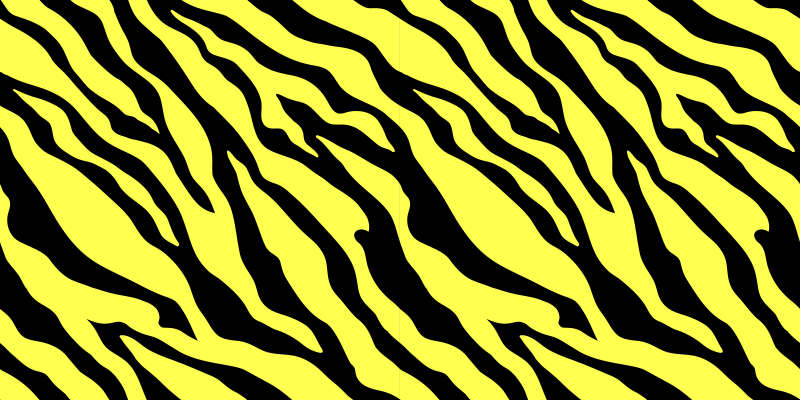 Yellow zebra motif animal print vinyl rug - TenStickers