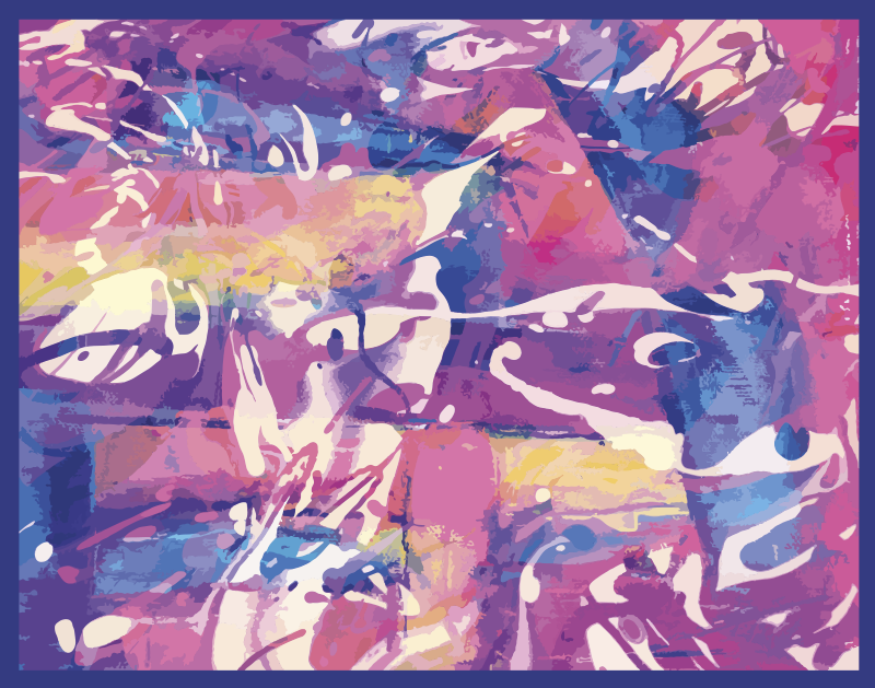 Colorful abstract swirl textured vinyl rug - TenStickers