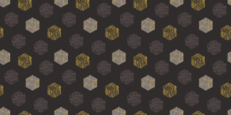 Textured Hexagon Pattern geometric vinyl rug - TenStickers