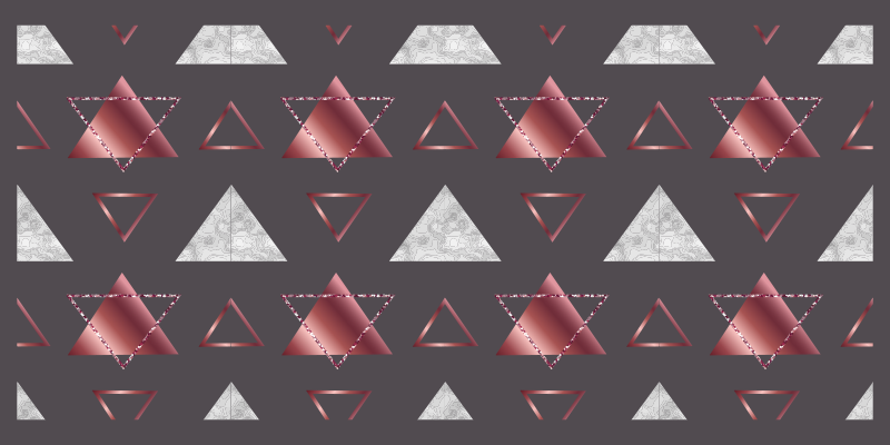 Pink and grey triangles geometric vinyl rug - TenStickers