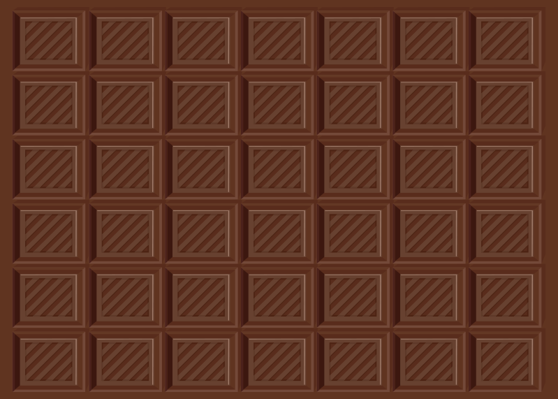 Chocolate Square Motif kitchen vinyl rug - TenStickers