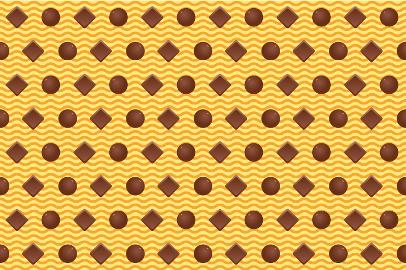 Chocolate pattern kitchen vinyl rug - TenStickers