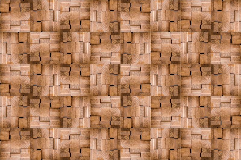 Natural texture design wood effect vinyl rug - TenStickers