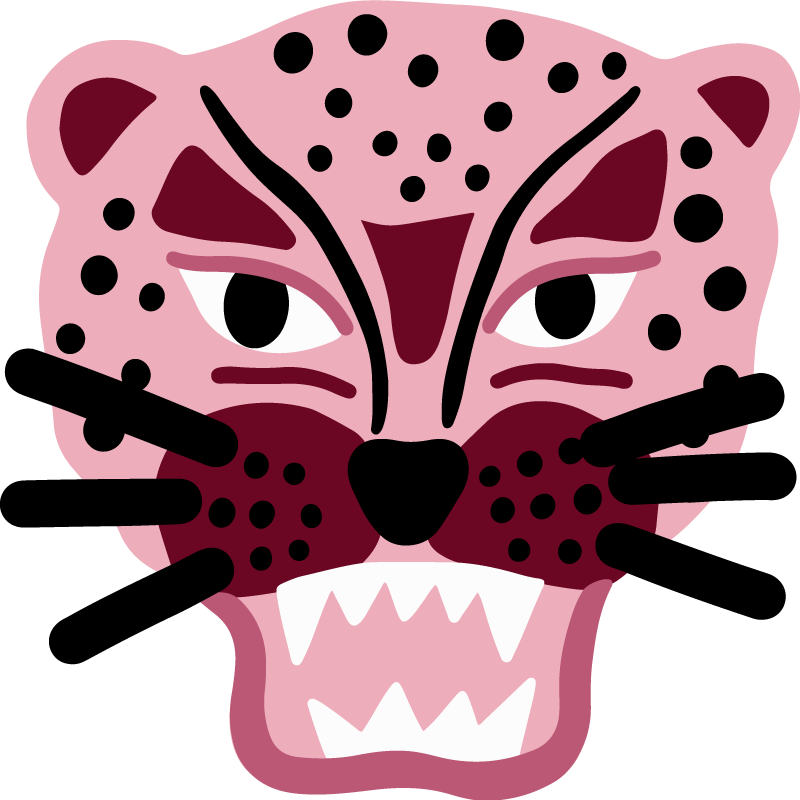 Pink leopard form animal print vinyl rug - TenStickers