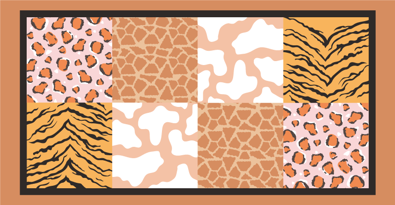 Animal print vinyl rug in wild animal patterns - TenStickers