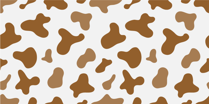 Cowhide brown design animal print vinyl rug - TenStickers