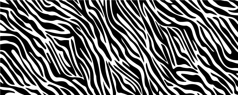 Thin zebra stripes animal print vinyl rug - TenStickers