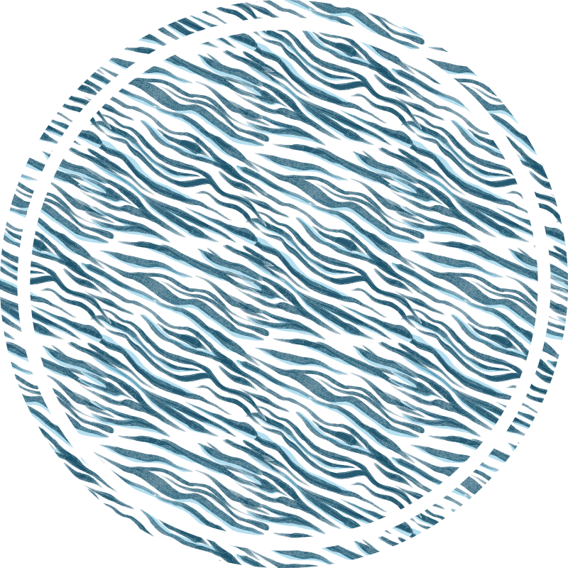 Stylish Zebra Wave animal print vinyl rug - TenStickers