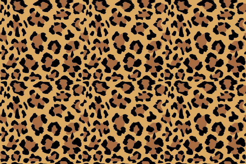 Leopard patterned animal print vinyl rug - TenStickers