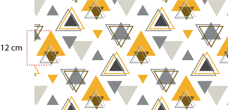 Pantone triangles pattern  nordic vinyl rug - TenStickers