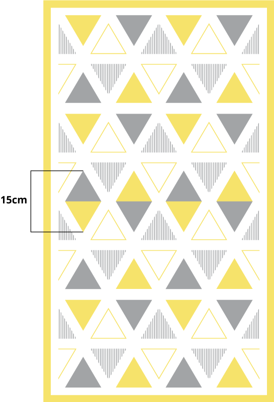 Illumination and gray triangle pattern  rug - TenStickers