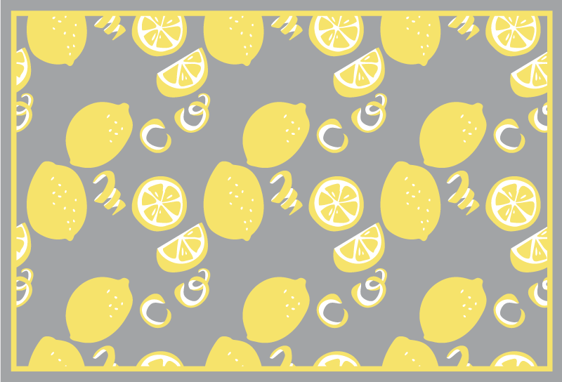 Pantone lemons kitchen floor tiles - TenStickers