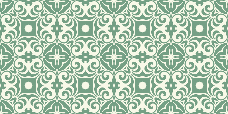 Emerald tile effect vinyl rug - TenStickers