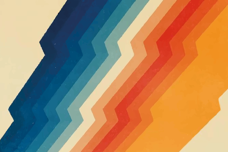 Dynamic zigzag living room vinyl rug - TenStickers