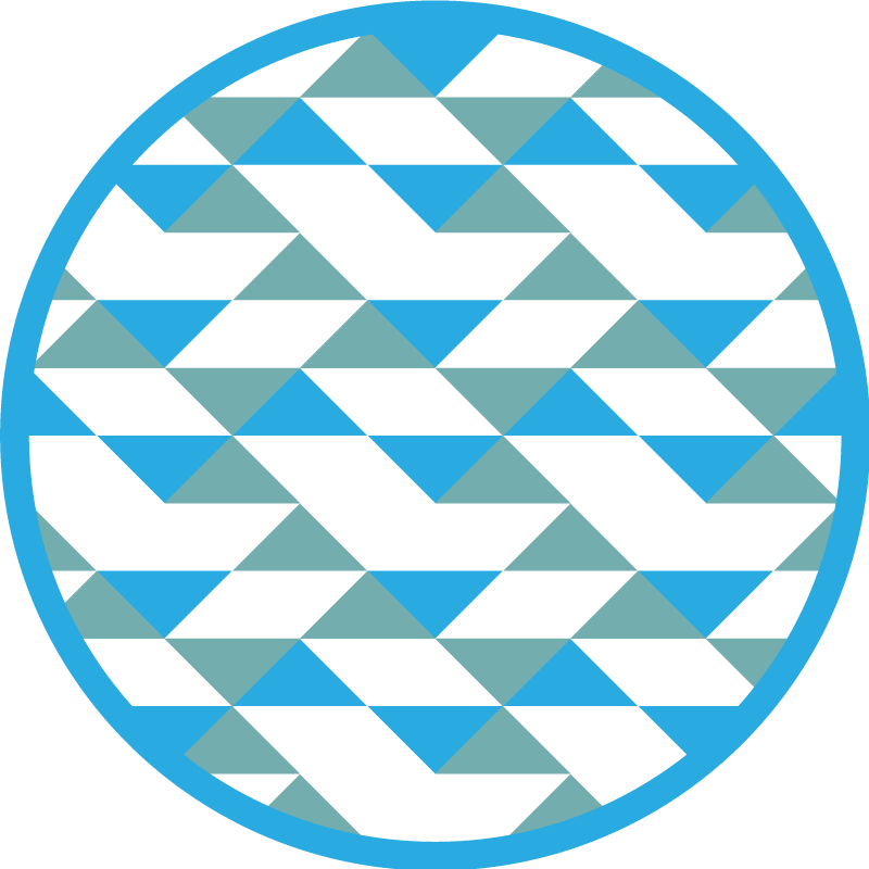 Blue small triangles tile carpet - TenStickers