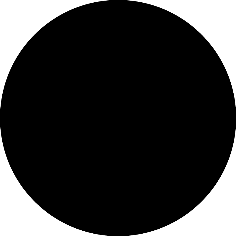 Black modern round vinyl rug - TenStickers