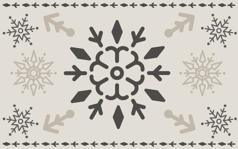 Nordic style snowflakes nordic vinyl rug - TenStickers