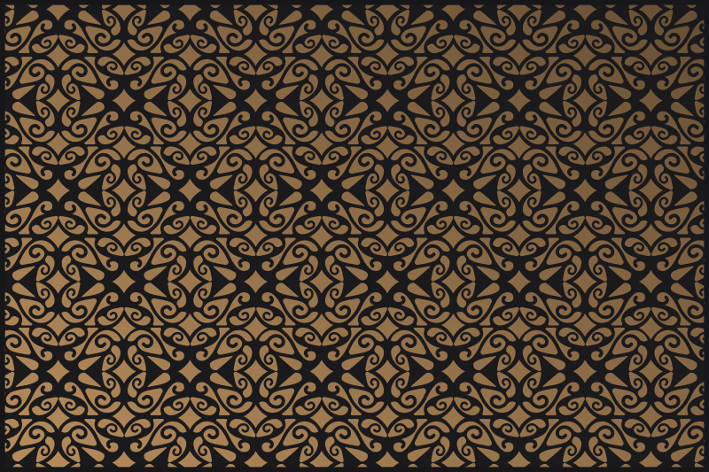golden vintage pattern vintage rug - TenStickers