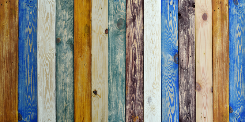 Colourful wooden plank vintage vinyl rug - TenStickers