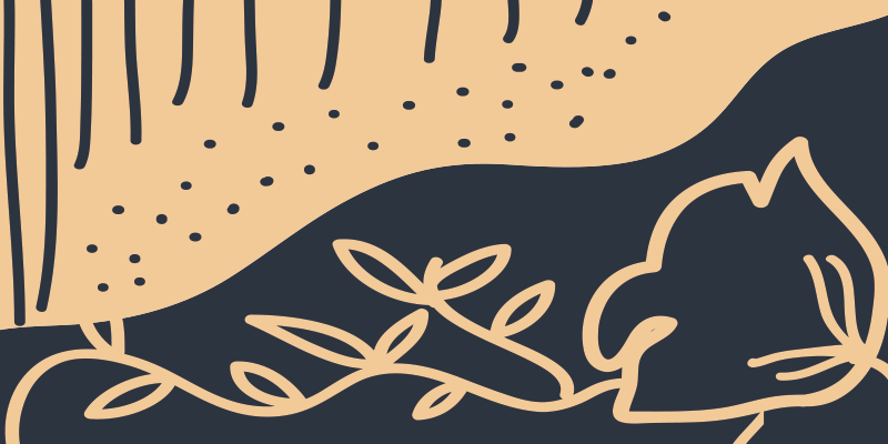 Nature vinyl rug with beige leafy design - TenStickers