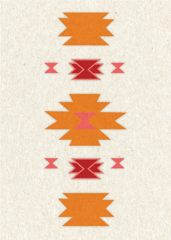 Tribal simple motif ethnic vinyl rug - TenStickers