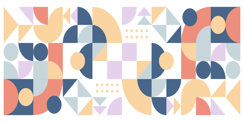 Abstract Shapes Play geometric vinyl rug - TenStickers