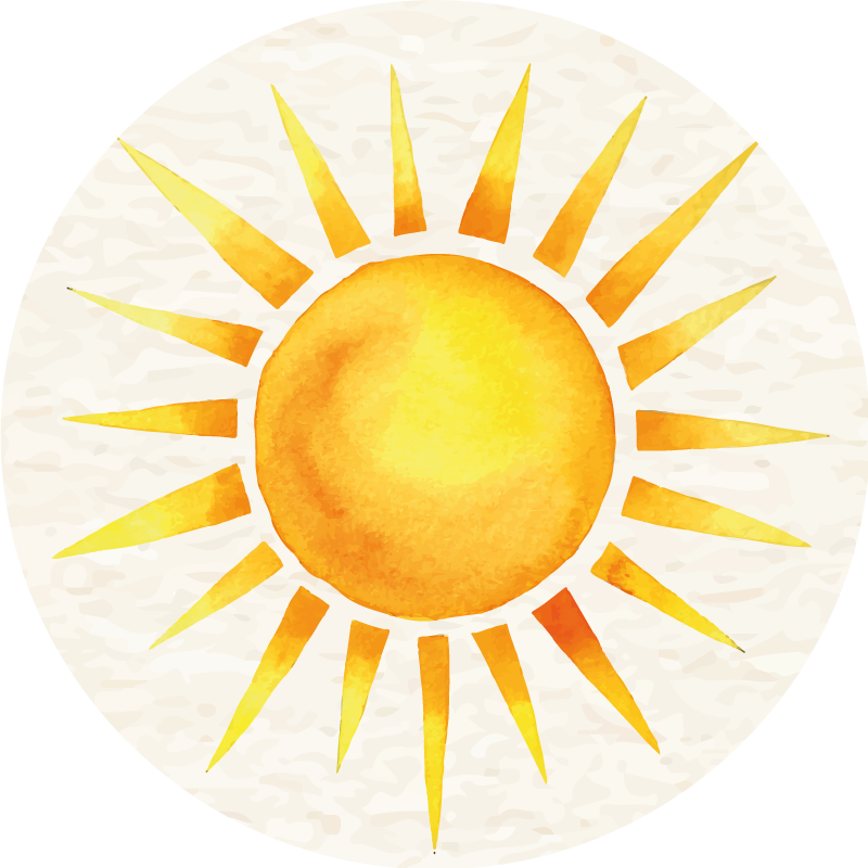 Sunny Burst nature vinyl rug - TenStickers