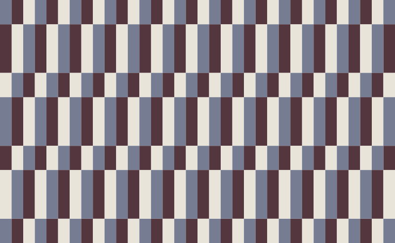 Colour block striped vinyl rug - TenStickers