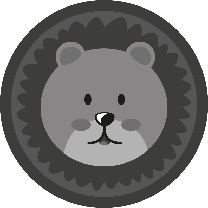 CUTE LION FACE nursery vinyl rug - TenStickers