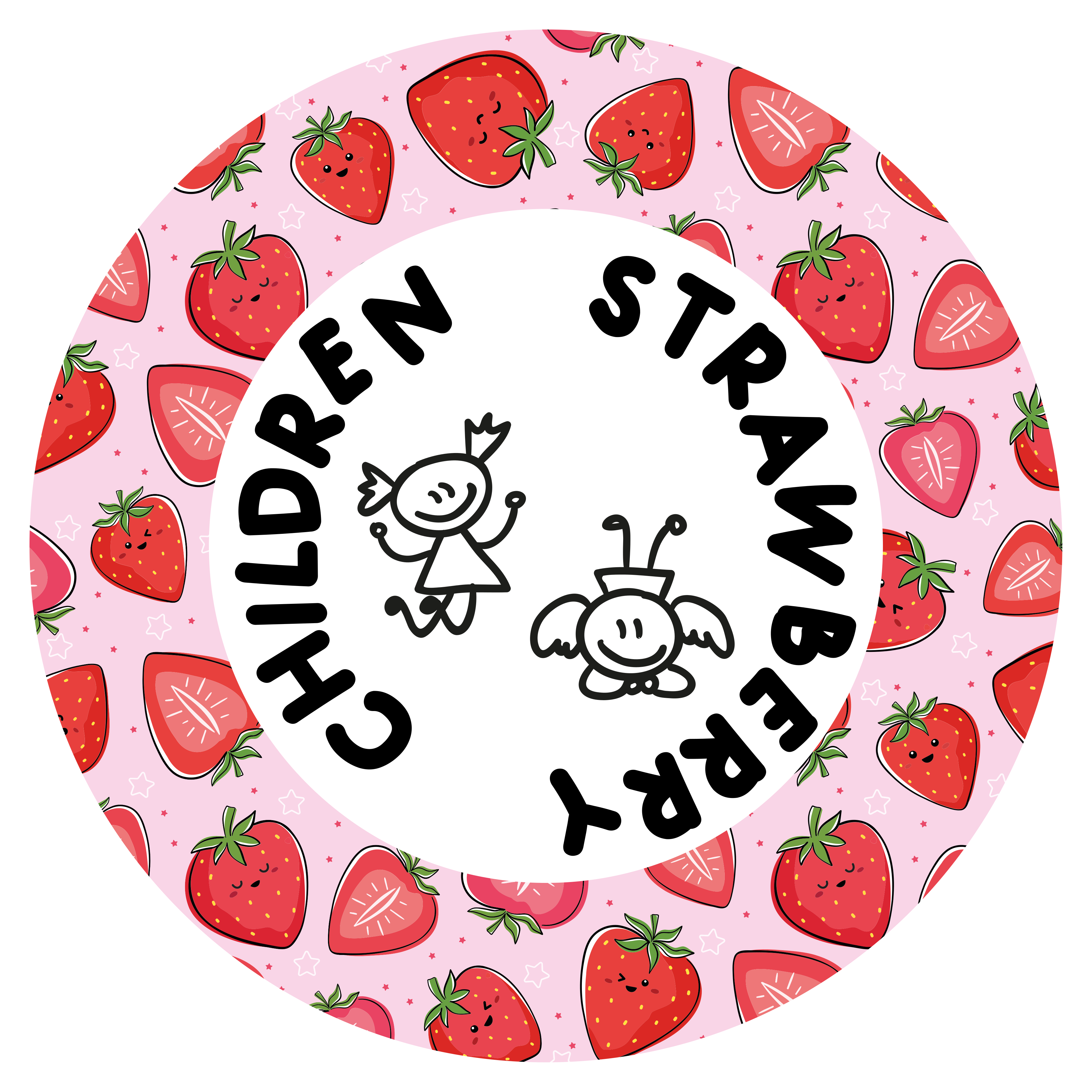 Strawberry and kids kitchen vinyl rug - TenStickers