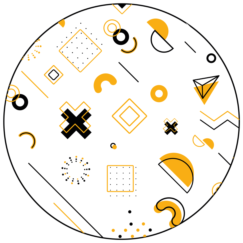 Geometric vinyl rug with modern geometric shapes - TenStickers