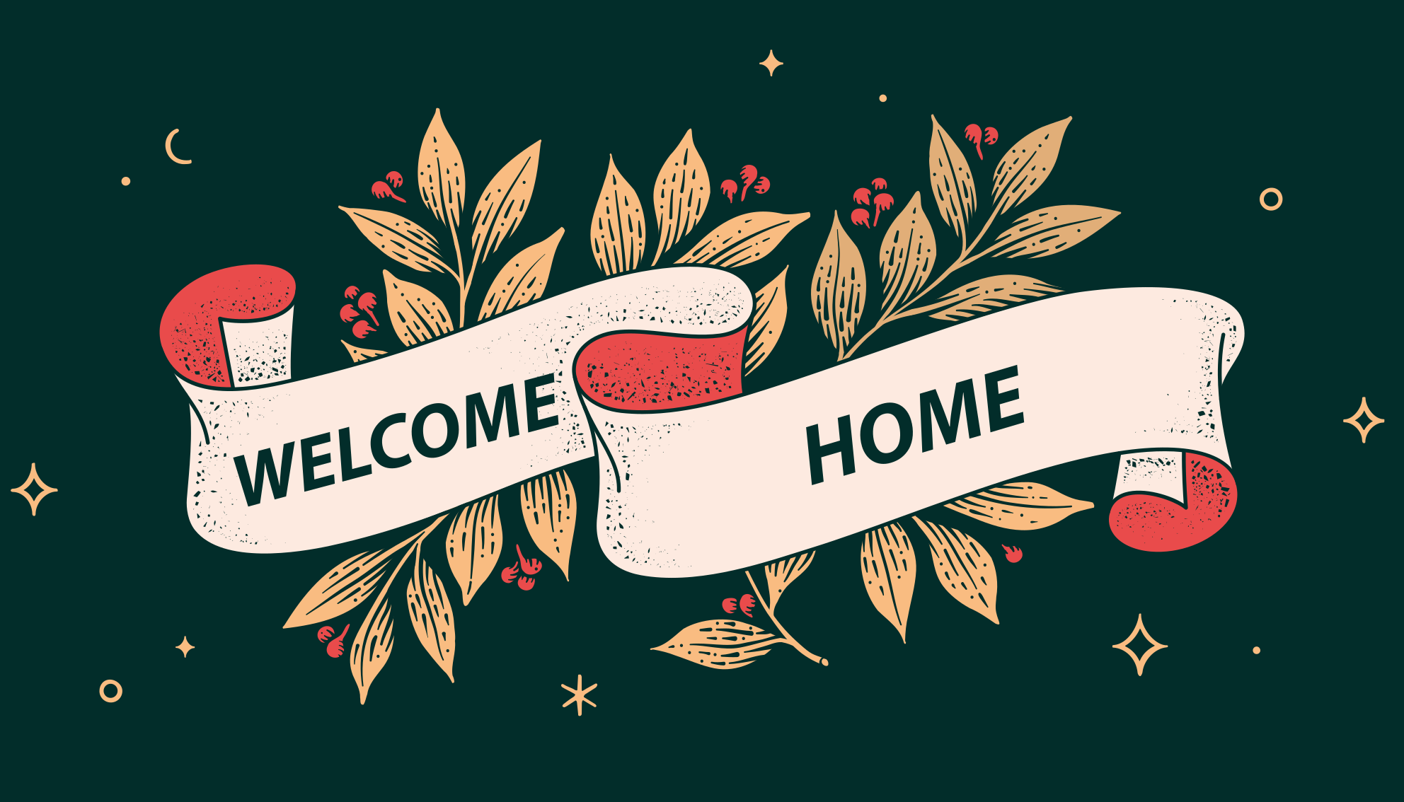 Starry welcome home entrance hall vinyl rug - TenStickers