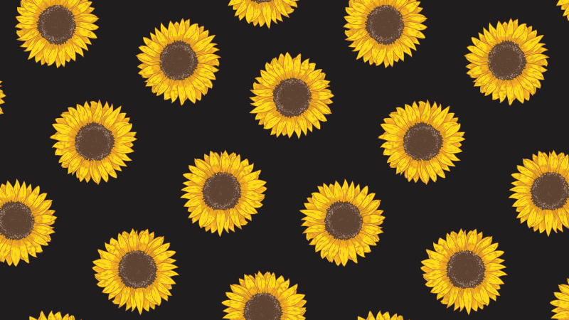 Sunflower Pattern floral vinyl rug - TenStickers