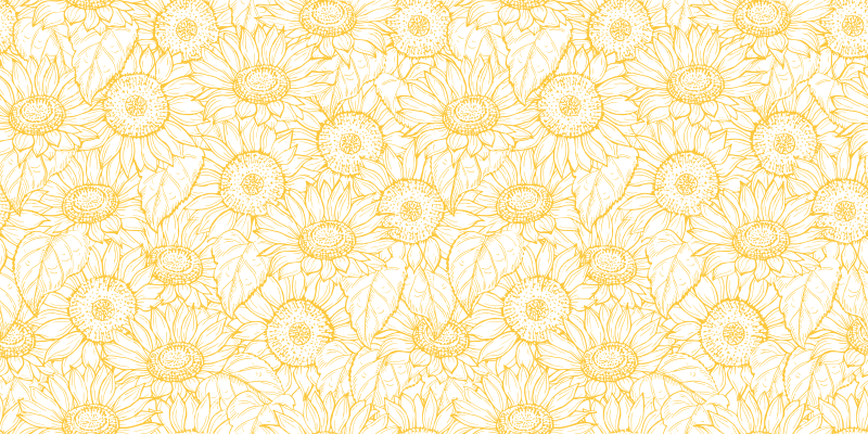 Sunflower Motif floral vinyl rug - TenStickers