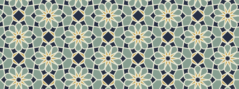 Sophisticated Geometric Motif mosaic vinyl rug - TenStickers