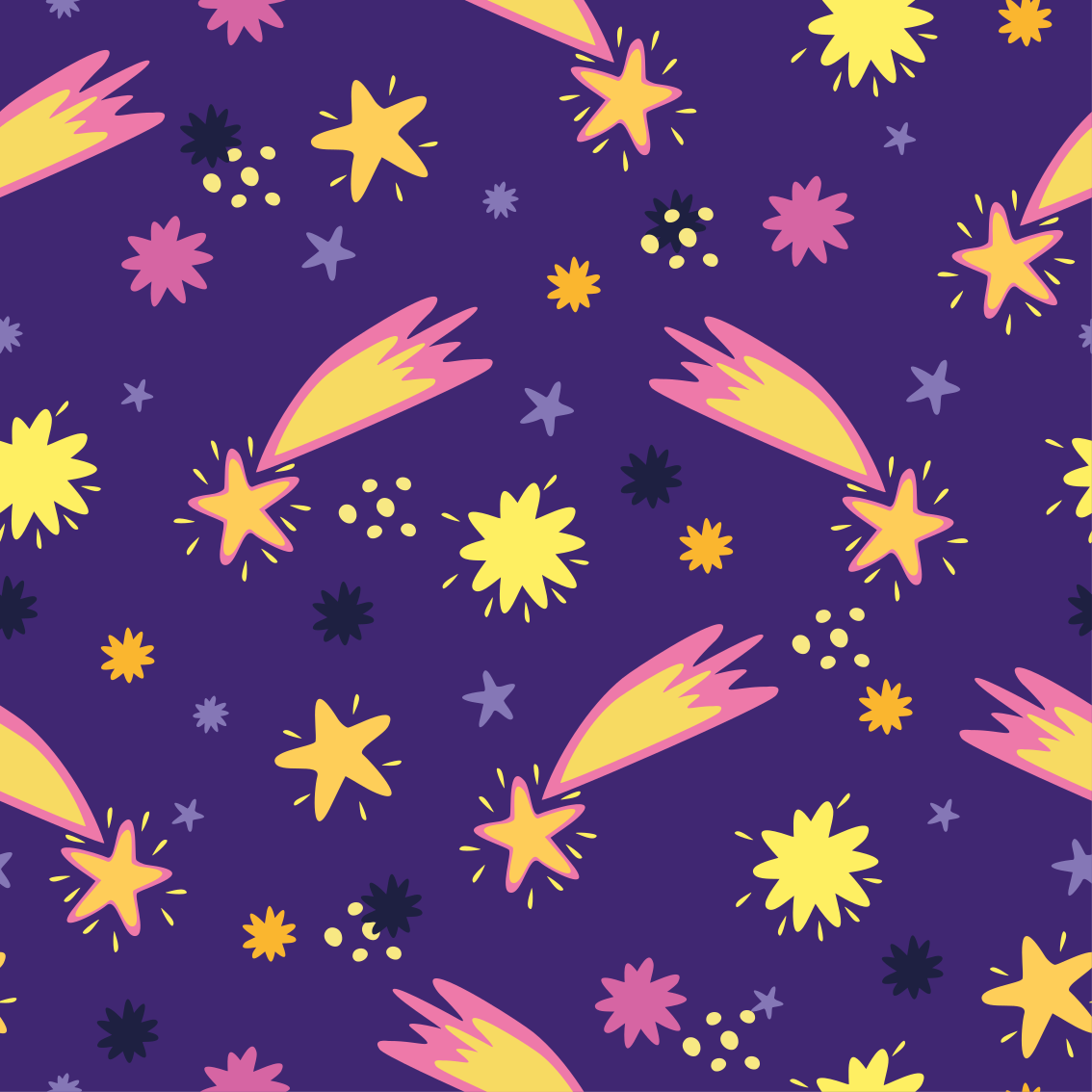Star vinyl rug with shooting star design - TenStickers