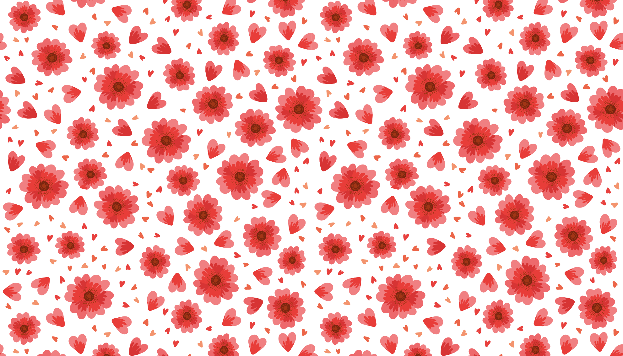 Floral vinyl rug in floral heart pattern - TenStickers