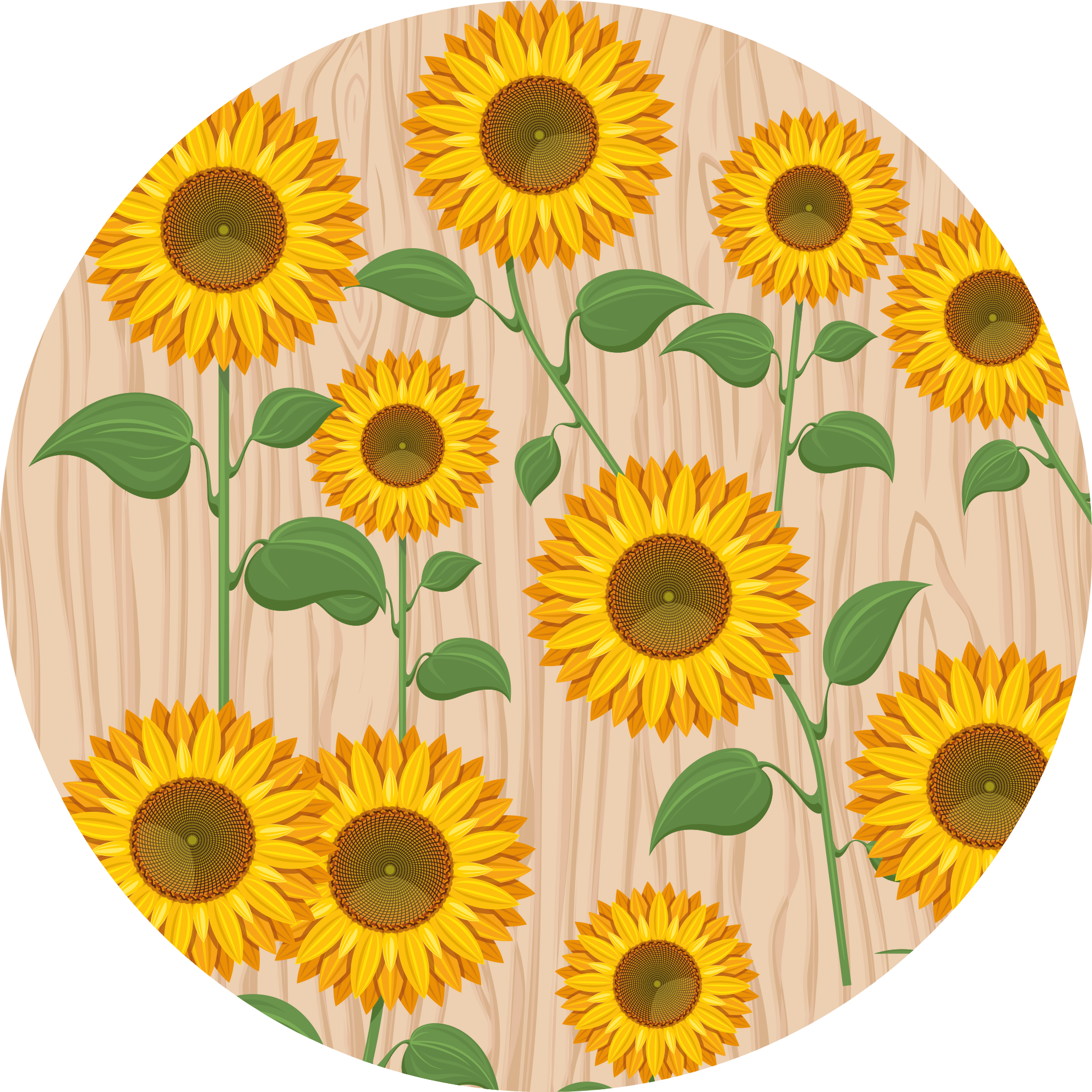 Sunflower bouquet floral vinyl rug - TenStickers