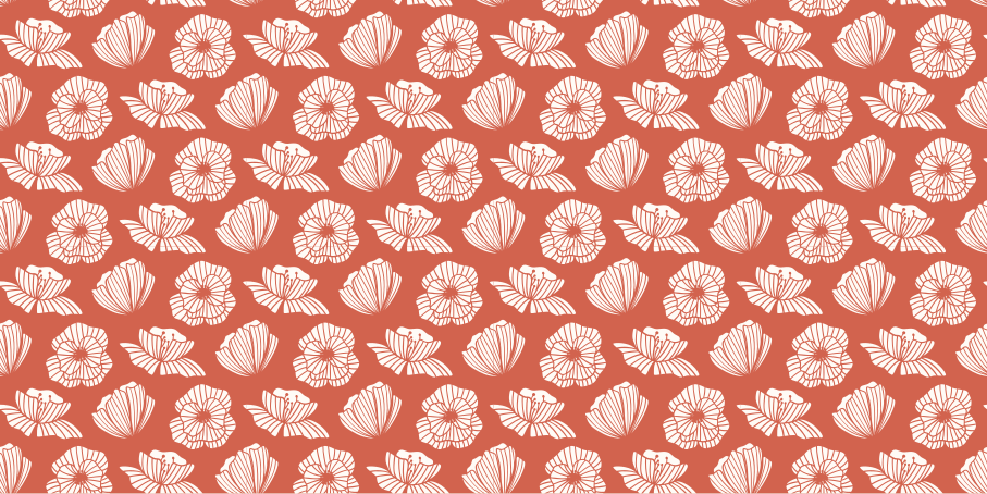 Botanical Component floral vinyl rug - TenStickers