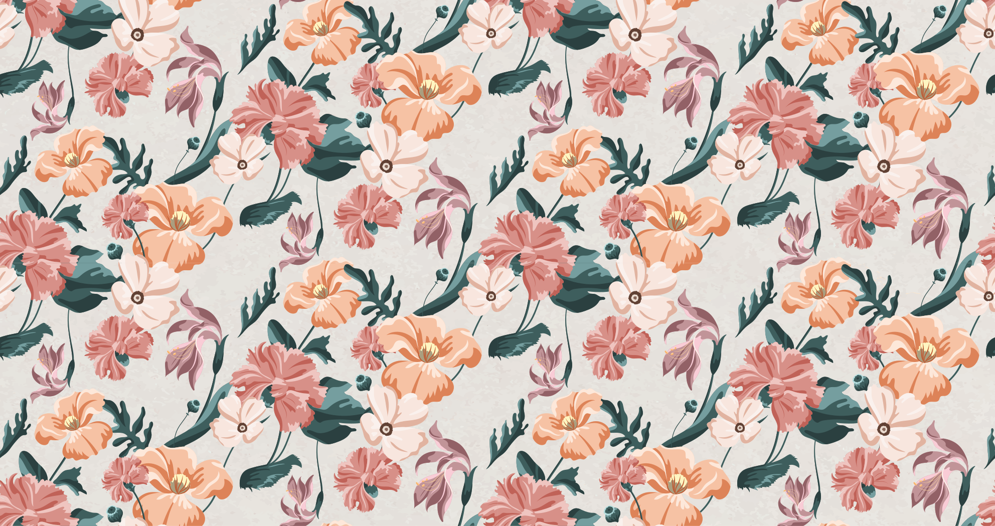 Botanical Joy floral vinyl rug - TenStickers