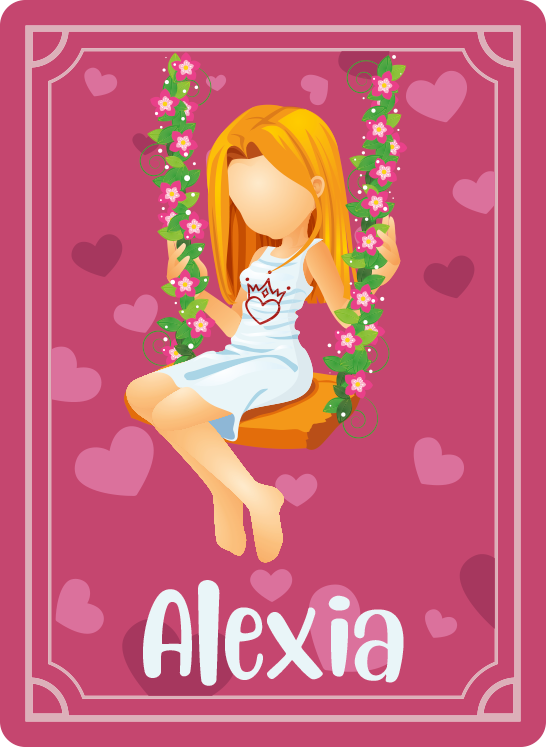 Grass swing with name teen vinyl rug - TenStickers