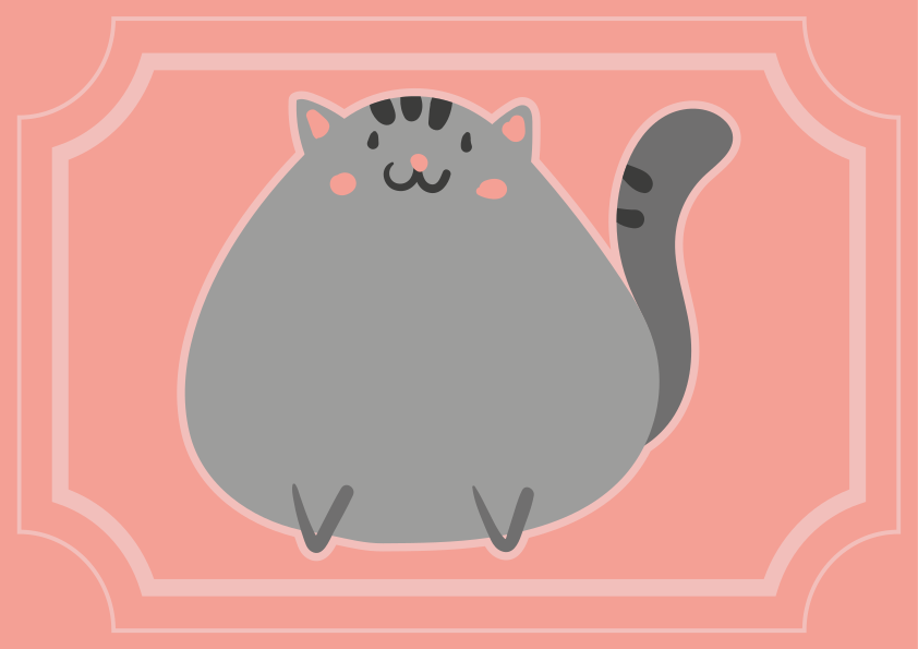 Adorable Feline Artwork kids vinyl rug - TenStickers