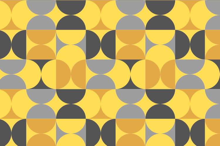 Geometric vinyl rug circular pattern design - TenStickers