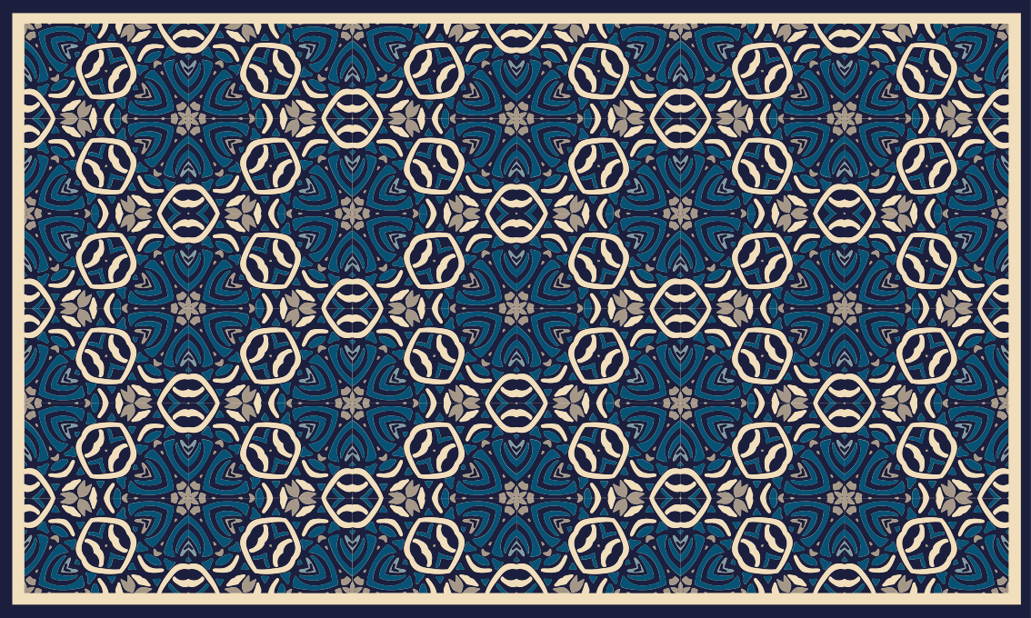 Sophisticated Mosaic Arrangement bedroom vinyl rug - TenStickers