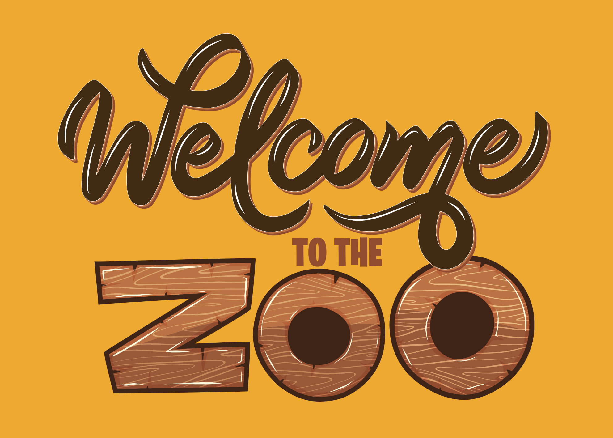 Welcome To Zoo custom vinyl rug - TenStickers